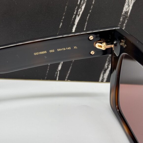 NEW GG1689S 002 GUCCI SUNGLASSES HAVANA WOMEN EYEWEAR GUCCI - Picture 13 of 16
